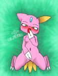  blush blush_lines bodily_fluids breasts clitoris drooling female feral fur generation_2_pokemon genitals hi_res lying nintendo nipples open_mouth pink_body pink_fur pokemon pokemon_(species) pussy saliva shiny_pokemon silavos sneasel solo spread_legs spreading video_games watermark 