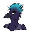  avian bird corvid corvus_(genus) crow hi_res judge oscine passerine pouting sticker 