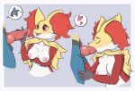  &lt;3 animal_genitalia animal_penis anthro areola balls blue_body blue_fur blush breasts canine_penis delphox duo fellatio female fluffy fur generation_4_pokemon generation_6_pokemon genitals hi_res inner_ear_fluff koochierara lucario male male/female mammal nintendo nipples oral penetration penile penile_penetration penis pink_areola pink_nipples pokemon pokemon_(species) red_body red_fur sex tuft video_games white_body white_fur yellow_body yellow_fur 