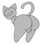  anthro anus anus_peek backsack balls big_butt butt butt_focus domestic_cat felid feline felis flipnote_studio fuzz_the_cat genitals huge_butt male mammal smug smug_expression smug_face smug_grin solo the_june_archive_and_restoration_project unknown_artist 