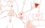  2022 4_fingers absurd_res angie_pinkerton_(gunner_24) anthro anus arm_support arrow_pointing_to_crotch clitoris digital_drawing_(artwork) digital_media_(artwork) directional_arrow english_text female fingers genitals gesture gunner_24 hair hi_res holding_object holding_sign long_hair looking_at_viewer multiple_images pointing pointing_at_pussy presenting presenting_anus presenting_pussy prohibition_sign pussy sign simple_background sitting stick_figure tail_aside text unknown_species warning_sign white_background 