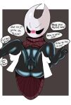  &lt;3 anthro arthropod black_body blush breasts butt cloak clothing dialogue eyebrows female floating_hands genitals hands_on_legs hands_on_thighs hi_res hollow_eyes hollow_knight hornet_(hollow_knight) insect neiliousdyson pussy team_cherry video_games 