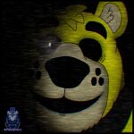  anthro black_eyes bow_tie creepy creepy_face creepy_smile demon eyebrows five_nights_at_freddy&#039;s fredbear_(fnaf) freddynetwgay fur ghost glitch golden_freddy_(fnaf) hi_res horror_(theme) male mammal scottgames smile solo spirit thick_eyebrows ursid ursine video_games yellow_body yellow_fur 