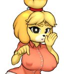  animal_crossing big_breasts breasts clothed clothing curvy_figure female hi_res isabelle_(disambiguation) nintendo tight_clothing video_games voluptuous 