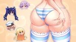  4girls ass ass_focus black_hair blanc_(neptune_series) blank_eyes blonde_hair blue_eyes blush brown_hair chibi choujigen_game_neptune close-up closed_mouth dimension252525 embarrassed full-face_blush hand_on_own_ass happy long_hair looking_at_another multiple_girls naughty_face neptune_(neptune_series) neptune_(series) noire_(neptune_series) open_mouth presenting purple_eyes purple_hair red_eyes short_hair sparkle thick_thighs thighs twintails vert_(neptune_series) 