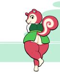  absurd_res animal_crossing anthro beady_eyes big_butt black_eyes bottomwear butt butt_heart clothing dipstick_limbs eyelashes female fur genitals green_background green_bottomwear green_clothing green_skirt green_topwear green_vest hi_res looking_at_viewer looking_back looking_back_at_viewer lovetopullmicke mammal nintendo pink_body pink_fur poppy_(animal_crossing) pussy rodent sciurid shirt simple_background skirt solo thick_thighs topwear tree_squirrel vest video_games white_background white_body white_clothing white_fur white_shirt white_topwear wide_hips 
