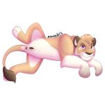  animal_genitalia animal_pussy anus disney dylkoparts felid feline_pussy female female_focus feral fur genitals hi_res kisha_(dylkoparts) lion looking_at_viewer mammal pantherine purple_eyes pussy solo the_lion_king vaginal white_body white_fur 