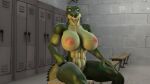 abs anthro bench big_breasts breasts crocodile_(petruz) crocodilian female hand_on_leg hand_on_thigh hi_res kyleroo locker_room looking_at_viewer muscular muscular_female nipples nude open_mouth petruz_(copyright) purple_eyes reptile scalie sitting smile solo spread_legs spreading teeth 