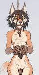  anthro bandage bar_gag black_hair canid canine chain chastity_cage chastity_device colored_sketch cuff_(restraint) curvaceous curvy_figure depression fox gag gagged hair hanged head_wound head_wraps hi_res jewelry mac_(macmegagerc) macmegagerc male mammal nipple_piercing nipple_ring nipples noose piercing restraints ring_piercing scar scared shackled shackled_neck shackles short_hair simple_background sketch solo straps voluptuous wide_hips yellow_eyes 