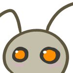  alpha_channel ambiguous_gender animated anonymous_artist antennae_(anatomy) blinking blush colored grey_body headshot_portrait leaked_coinmon leaked_pokemon nintendo orange_eyes pokemon portrait simple_background solo transparent_background video_games 