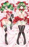  bad_id bad_pixiv_id bdsm between_breasts black_legwear blush bondage bound bound_wrists bow breasts dakimakura frills front_ponytail hair_bow hair_ribbon highres kagiyama_hina large_breasts maebari multiple_views nipples petals red_eyes ren_san ribbon sample short_hair thighhighs torn_clothes torn_legwear touhou wrist_ribbon 