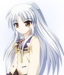  angel_beats! bad_id bad_pixiv_id highres long_hair nekoman_(nukomann) school_uniform solo tenshi_(angel_beats!) white_hair yellow_eyes 