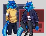  anthro artist_cheese_toast17 clothing dragon fashion fashion_show hoodie male neck_tuft solo topwear tuft 