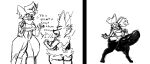  braixen delphox doc002 duo female generation_6_pokemon genitals gynomorph herm hi_res humanoid intersex intersex/female monochrome nintendo penis pokemon pokemon_(species) potion sketch video_games 