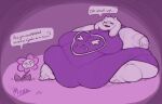  anthro big_breasts blush boss_monster bovid breasts caprine clothed clothing delta_rune_(emblem) duo elemental_creature english_text female floppy_ears flora_fauna flowey_the_flower fur horn kinkytoast mammal mature_anthro mature_female morbidly_obese morbidly_obese_anthro morbidly_obese_female obese obese_anthro obese_female open_mouth overweight overweight_anthro overweight_female plant symbol text toriel undertale undertale_(series) video_games white_body white_fur 