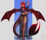  2022 absurd_res accessory animal_humanoid anthro clothed clothing colored digital_drawing_(artwork) digital_media_(artwork) dragon dragon_humanoid female hair hi_res humanoid long_hair nowewemori simple_background solo thick_thighs wide_hips wings 