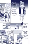 aira_kokonatsu anthro backpack canid canine canis clothed clothing comic domestic_dog duo english_text female fully_clothed hi_res human male mammal monochrome popwitter_ox senri_ooedo student text translated 