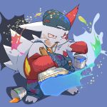  anthro bbb41914331 brush bucket clothing container fur generation_3_pokemon hi_res male nintendo overalls paint paintbrush painter pink_eyes pokemon pokemon_(species) slightly_chubby solo stained_clothing video_games white_body white_fur zangoose 
