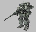  clenched_hand english_commentary grey_background gun highres holding holding_gun holding_weapon mecha no_humans original radio_antenna robot science_fiction sketch solo weapon xerbatt 