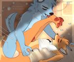  &lt;3 anal anal_penetration anthro canid canine canis duo fox hi_res male male/male mammal moan penetration ray_(vkontakte) ron_(vkontakte) shtein tongue vkontakte wolf 