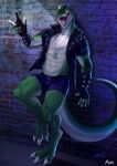  alcohol anthro beer beverage claws clothing dinosaur hi_res maaia male paws punk reptile rocco_(tallion) scalie teeth theropod tyrannosaurid tyrannosaurus tyrannosaurus_rex 