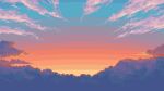  cloud cloudy_sky english_commentary no_humans orange_sky original outdoors pixel_art sky sunset tofupixel twilight 