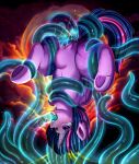  2022 abdominal_bulge absurd_res all_three_filled anal anal_penetration blue_hair blue_tentacles bodily_fluids clitoris digital_media_(artwork) equid equine eyelashes feathered_wings feathers female friendship_is_magic fur genitals hair hasbro hi_res hooves horn mammal multicolored_hair my_little_pony oral oral_penetration penetration pridark princess_twilight_sparkle_(mlp) purple_body purple_eyes purple_fur pussy restrained sweat tentacle_in_ass tentacle_in_mouth tentacle_in_pussy tentacle_penetration tentacles tentacles_on_female tongue tongue_out triple_penetration twilight_sparkle_(mlp) underhoof upside_down vaginal vaginal_penetration winged_unicorn wings 