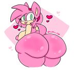  &lt;3 amy_rose anthro areola big_breasts big_butt blep breasts butt eulipotyphlan female green_eyes hair hedgehog hi_res huge_butt lewdchuu_(artist) looking_at_viewer looking_back mammal multicolored_body nipples nude pink_areola pink_hair pink_nipples sega side_boob solo sonic_the_hedgehog_(series) thick_thighs tongue tongue_out two_tone_body wide_hips 