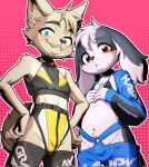  anthro bulge canid canine canis changle_(ffjjfjci) clothed clothing domestic_dog duo ffjjfjci hi_res looking_at_viewer male mammal skimpy xiao_hui_(ffjjfjci) 