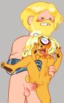  &lt;3 &lt;3_eyes :3 adventure_time ahegao alternate_version_at_source balls beard blonde_hair blonde_pubes blush blush_lines breasts bronwyn brown_nose canid canine canis cartoon_network domestic_dog duo facial_hair female finn_the_human genitals gesture hair hi_res human hybrid looking_pleasured magic male male/female mammal momma muttgirl nipples pawpads penis pubes pussy rainicorn robot_arm technical_incest ursid v_sign vaginal yellow_body young 