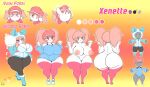  absurd_res big_breasts big_butt breasts butt clothed clothing fan_character female genitals hair hat headgear headwear hi_res huge_breasts huge_butt humanoid nipples nude pink_hair pink_nipples pussy solo transformation unknown_artist waddling_head white_body 