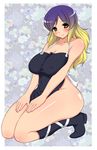  apron bad_id bad_pixiv_id breasts covered_nipples curvy gradient_hair hijiri_byakuren kyokutou_hentai_samurai large_breasts long_hair multicolored_hair naked_apron solo thick_thighs thighs touhou yellow_eyes 