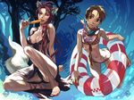  animal_ears asami_you bikini breasts brown_hair cleavage copyright_request food innertube large_breasts long_hair medium_breasts multiple_girls popsicle ribs short_hair swimsuit tail 