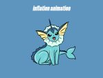  @pinky00brain animated eeveelution generation_1_pokemon inflation nintendo pokemon pokemon_(species) vaporeon video_games 