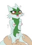  2022 anthro blush breasts digital_media_(artwork) domestic_cat duo erection felid feline felis female female_penetrated floragato fur generation_9_pokemon genitals hand_on_leg hi_res human interspecies leaked_pokemon leg_grab male male/female mammal nintendo nipples nude open_mouth penetration penis pokemon pokemon_(species) pussy regislowstart sex simple_background thigh_grab tongue tongue_out vaginal vein veiny_penis video_games white_background 