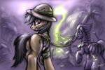  2018 ahuizotl ahuizotl_(mlp) armor artist_logo bdsm bodily_fluids bondage bound butt clothed clothed_feral clothing cyrilunicorn daring_do_(mlp) digital_drawing_(artwork) digital_media_(artwork) dress equid equine female feral friendship_is_magic frown grey_hair grey_tail group hair hasbro hat headgear headwear helmet horse jungle logo male mammal melee_weapon my_little_pony pegasus pink_eyes pith_helmet polearm pony quadruped scowl signature solo_focus spear sweat tan_body weapon wings 