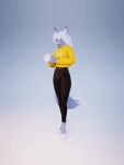  3d_(artwork) 3d_animation animated anthro azzai_wanderia_(azzai) blender_(software) canid canine canis claws clothed clothing digital_media_(artwork) english_text female fox fur gem hair mammal multicolored_body outside pearl_(gem) pearl_fox pink_hair red_fox simple_background solo text tridognait 