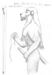 anthro areola athletic athletic_anthro athletic_male balls biped ear_piercing ear_ring english_text erection felid genitals glans graphite_(artwork) hair handwritten_text holding_own_penis humanoid_genitalia humanoid_penis humor leonidae lion long_hair long_penis looking_at_mirror looking_at_object male mammal mane mane_hair measuring measuring_penis mirror nipples nude nude_anthro nude_male pantherine pecs pencil_(artwork) penis piercing ring_piercing serratus side_view solo talking_to_self tape_measure text traditional_media_(artwork)