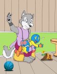 anthro basketball broken_pottery buggy_(buggy_the_little_hero) buggy_the_little_hero butt_slap canid canine canis clarkson91 duo humanoid lyla_(buggy_the_little_hero) mammal morphus mother_(lore) mother_and_child_(lore) nelson88 parent_(lore) parent_and_child_(lore) slap spanking wolf