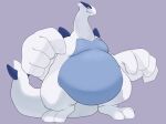 2023 ambiguous_gender anthro belly belly_overhang big_belly big_hands big_tail biped blue_belly blue_body chubby_cheeks digital_drawing_(artwork) digital_media_(artwork) double_chin feet full-length_portrait generation_2_pokemon grey_background legendary_pokemon looking_at_viewer lugia moobs multicolored_body nintendo obese obese_ambiguous obese_anthro overweight overweight_ambiguous overweight_anthro pokemon pokemon_(species) portrait simple_background solo standing tail thick_tail thick_thighs three-quarter_view two_tone_body white_body xeniyy