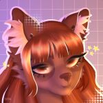  anthro ditaflower domestic_cat felid feline felis female feral hi_res icon mammal portrait sfw solo 