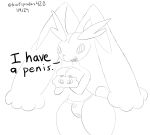 anthro areola biofspades420 breasts clothing digital_media_(artwork) generation_4_pokemon hi_res intersex lagomorph looking_at_viewer lopunny mammal nintendo pokemon pokemon_(species) solo tail thick_thighs thong underwear