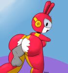 absurd_res anthro beady_eyes big_breasts big_butt black_eyes brawl_stars breasts butt clothed clothing cony_(line_friends) curvy_figure digital_media_(artwork) disembodied_penis dot_eyes duo female from_behind_position fur genitals hi_res humanoid lagomorph leporid line_friends male male/female mammal obsuniq open_mouth penetration penis pussy rabbit rear_view red_clothing sex side_boob simple_background thick_thighs torn_clothing vaginal vaginal_penetration voluptuous white_body white_fur