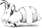 antennae_(anatomy) anthro areola arthropod arthropod_abdomen bee big_abdomen big_breasts big_butt black_and_white breast_squish breasts bumble_bee_(species) butt compound_eyes crouching female goatboydraws hanging_breasts huge_abdomen huge_breasts hymenopteran insect long_nipples looking_at_viewer monochrome neck_tuft nipples non-mammal_breasts non-mammal_nipples nude puffy_areola sagging_breasts solo squish thick_thighs tuft