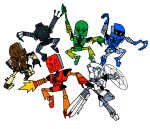  2_fingers 3_fingers absurd_res alpha_channel ambiguous_gender armor axe bigphan bionicle biped black_body black_claws blue_eyes brown_body claws digital_drawing_(artwork) digital_media_(artwork) fingers fire_sword gali green_body green_eyes group hi_res holding_object holding_weapon hook hook_hand humanoid kopaka lego lewa machine mask melee_weapon mouthless multicolored_body not_furry onua orange_body pohatu pose red_eyes robot robot_humanoid shield simple_background simplistic standing sword tahu text toa transparent_background two_tone_body weapon weapon_arm white_body yellow_eyes 