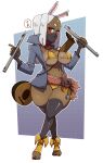  absurd_res animal_humanoid breasts clothing dark_body dark_skin ear_piercing ear_ring female flute hi_res humanoid legwear musical_instrument nuclearwasabi piercing ring_piercing solo string_instrument thick_thighs thigh_highs wide_hips wind_instrument woodwind_instrument 