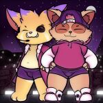 bottomwear clothing duo gnar_(lol) hi_res ishitaka_uwu league_of_legends male riot_games shorts teemo_(lol) tight_bottomwear tight_clothing tight_shorts yordle