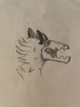  absurd_res anthro bone fluffy frode headshot_portrait hi_res horn male portrait sketch skull skulldragon solo 