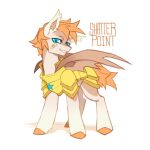 1:1 armor band-aid bandage blue_eyes character_name ear_tuft equid equine fan_character feral friendship_is_magic fur gold_(metal) gold_armor hair hasbro hi_res hooves horse horse_armor male mammal membrane_(anatomy) membranous_wings my_little_pony orange_hair orange_hooves pony proxicute quadruped shadow simple_background solo tan_body tan_fur thestral tuft wings