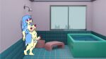 16:9 2024 animated anthro areola balls bathroom bathtub big_butt big_penis black_nose blue_body blue_ears blue_fur blue_hair blue_tail breasts butt canid canine canis charliepops digital_media_(artwork) domestic_dog erection eyes_closed eyeshadow fur genitals group gynomorph hair hand_on_own_penis hand_on_penis inside intersex long_hair looking_pleasured looking_through looking_through_window loop makeup male mammal masturbation multicolored_body multicolored_fur navel nipples nude penile penile_masturbation penis pink_areola pink_eyeshadow pink_nipples short_playtime solo_focus standing tail thick_thighs tongue tongue_out trio two_tone_body two_tone_fur two_tone_tail voyeur widescreen window yellow_body yellow_fur yellow_tail
